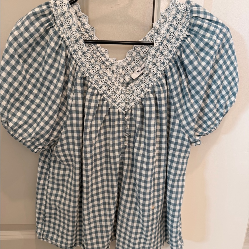 Hunter Green Madewell Gingham Women's Top